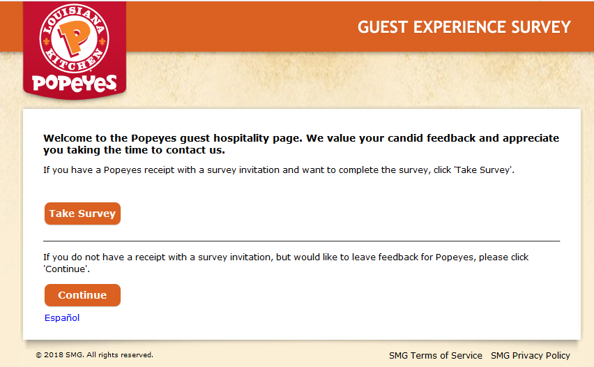 Procedure - Popeyes Survey | Sweepstakes