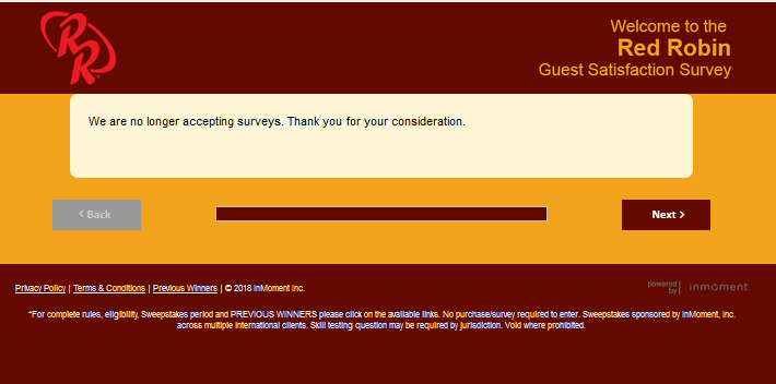 Easy Steps: Red Robin Feedback & Sweepstakes