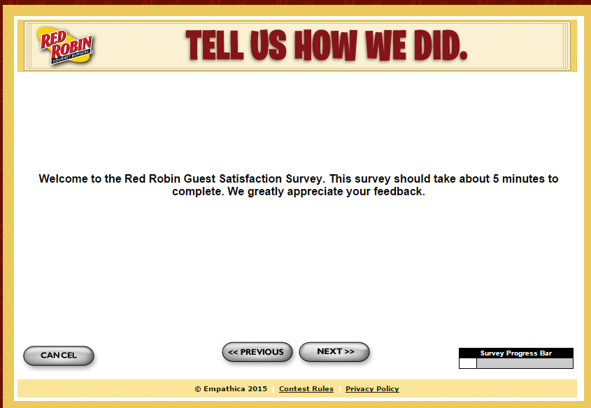 Red Robin Survey