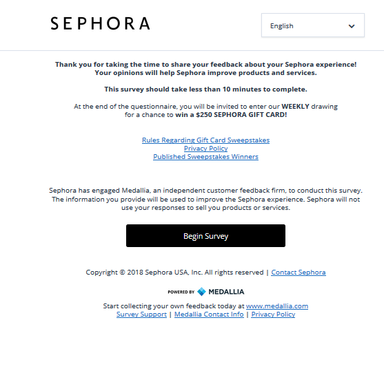 SEPHORA SURVEY SEPHORA STORE
