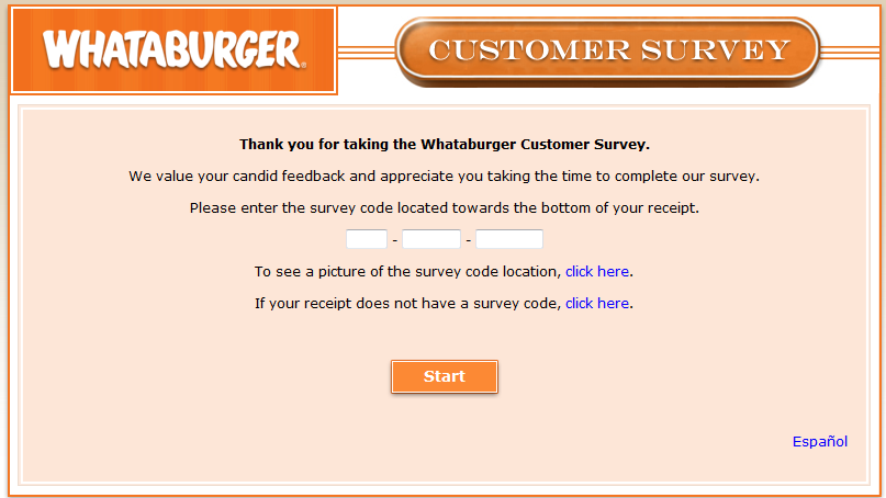 WHATABURGER SURVEY