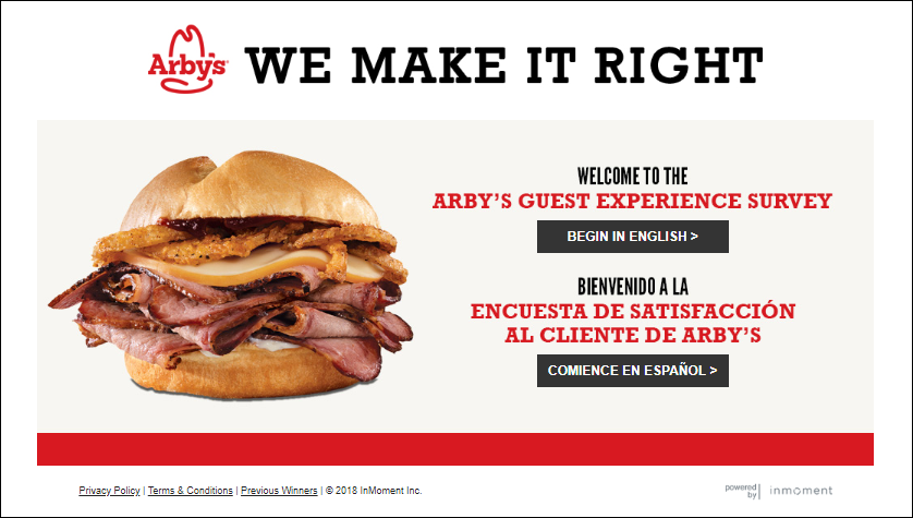 arbys survey
