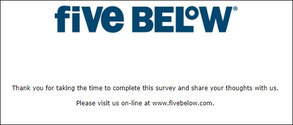 five below survey 6