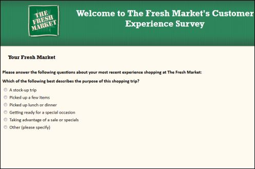 fresh market survey