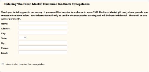 fresh market survey