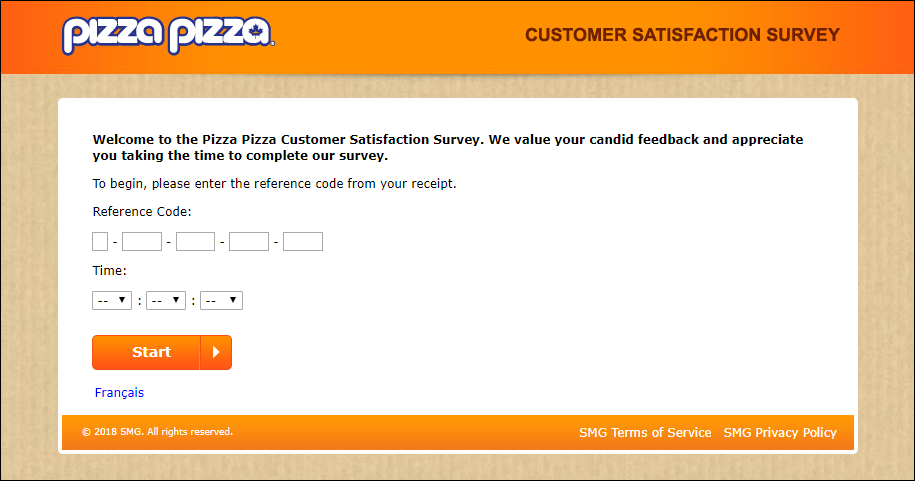 pizza pizza survey step