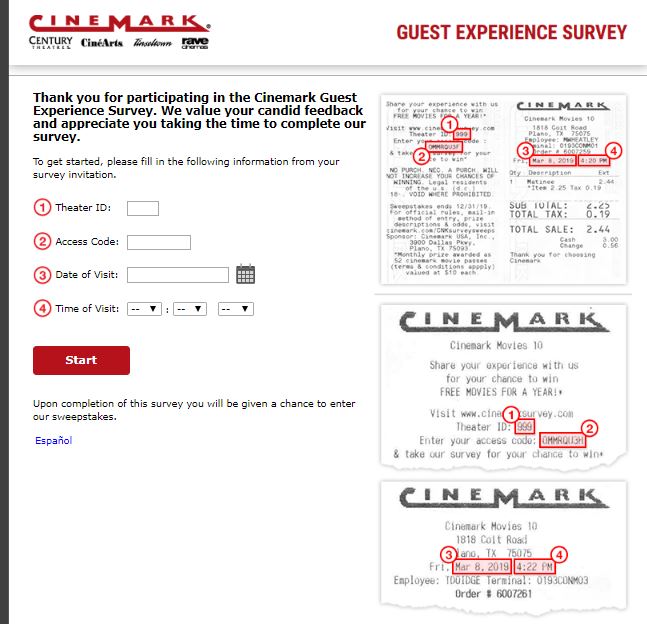 Cinemark Theatre Customer Satisfaction Survey