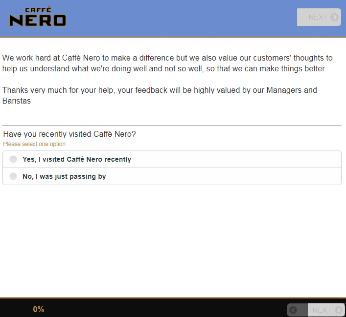 Caffe Nero Survey