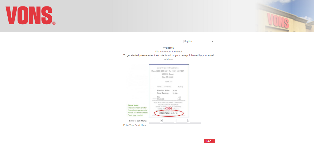 vons survey