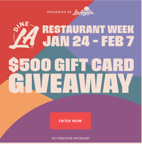 Dine LA 2025 Sweepstakes