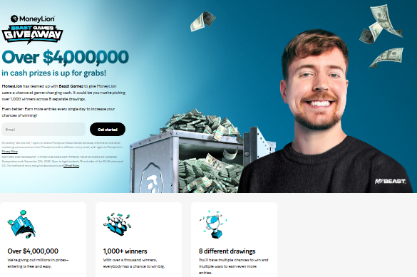 MoneyLion Beast Games Giveaway