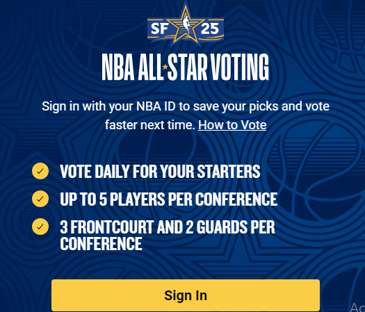 NBA ID All-Star Voting Sweepstakes