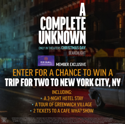 Regal Crown Club Destined to Change Trip to NYC Sweepstakes