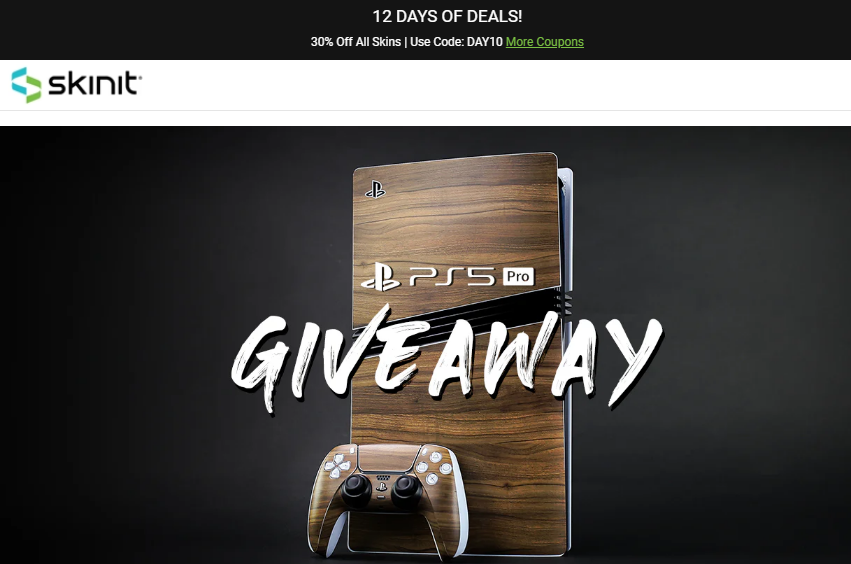 Skinit PlayStation 5 Pro Giveaway SKINIT PLAYSTATION 5 PRO GIVEAWAY