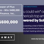 SoFi Power of Plus Sweepstakes – Win $400,000 - Social Finance, Inc..