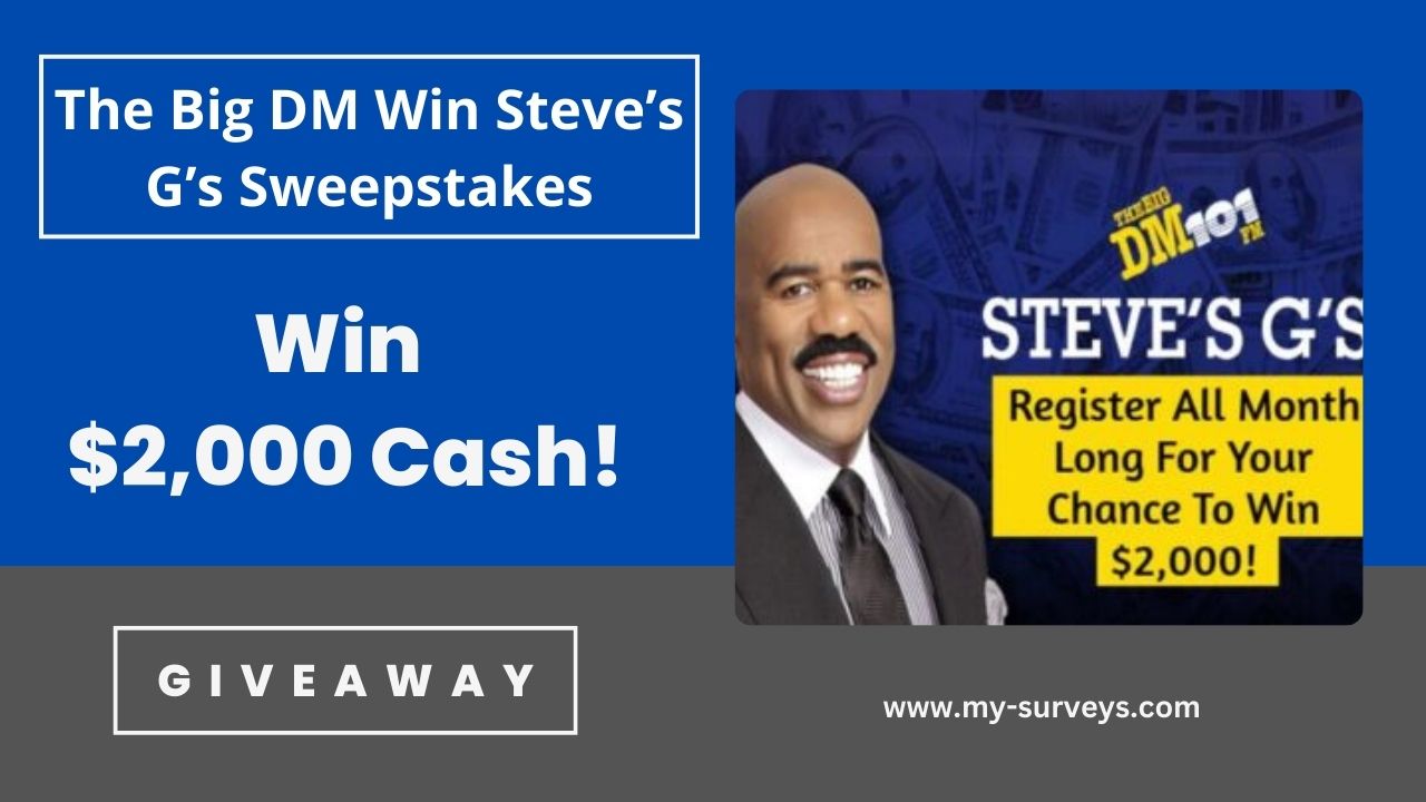 The Big DM Win Steve’s Gs Sweepstakes